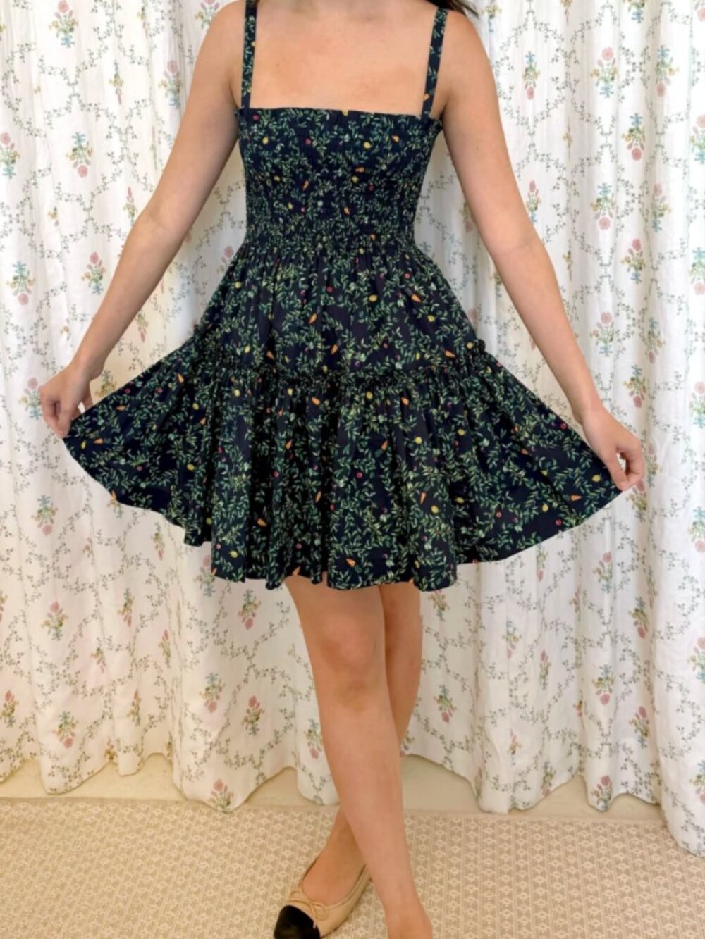 The Mini Seraphina Nap Dress - NEW WITHOUT TAGS (Midnight Garden)